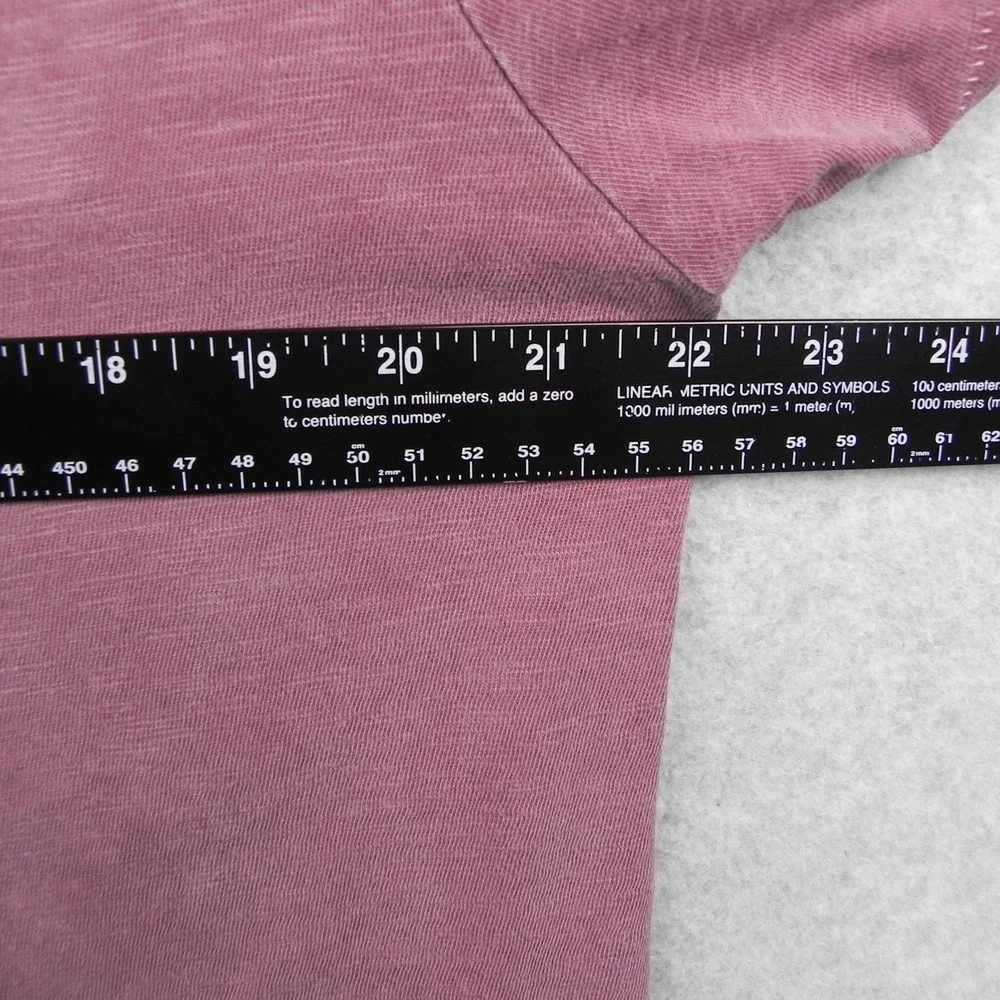 J Crew T-Shirt Mens Large Garment-Dyed V-Neck Tee Casual Maroon Short Sleeve